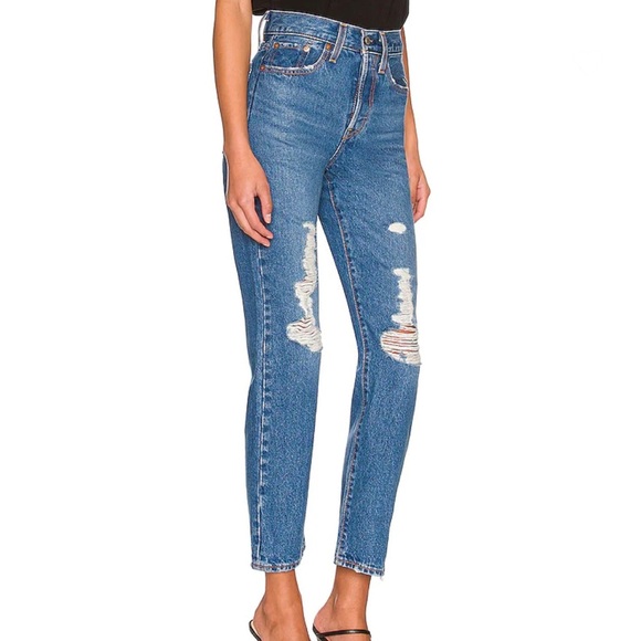 Levi’s Premium Wedgie Straight Leg Jeans High Rise Oxnard Drive Wash 34964-0145 - Picture 5 of 16